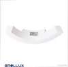 A white LED outdoor light with a curved design is shown against a white background. Produktbild-Vorschau