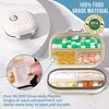 Ptyism Pill Organizer Box 2 Stück Tragbare Pillendose Produktbild-Vorschau 4