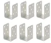 Aqbau 6er Set U-Pfostenträger zum Aufschrauben 60 mm – Produktbild-Vorschau 1