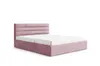 Sofello Polsterbett  Rosa aus Velour 140 x 200 cm Holz - Produktbild-Vorschau 2