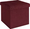 Intirilife Faltbare Sitzhocker 30x30x30 cm in KIRSCH ROT - Produktbild-Vorschau 1
