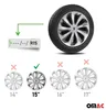 Coprimozzi Sicilia 15 pollici ABS Argento/Grigio Set di 4 Anteprima dell’immagine prodotto 4