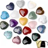 20 pezzi cristalli cuore gemme quarzo rosa ametista pietre Anteprima dell’immagine prodotto 1