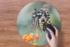MuchoWow® Mauspad Mousepad Seiten Schmetterling auf Blume Produktbild-Vorschau 3