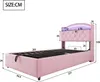 Letto imbottito per bambini 90x200, letto singolo in Anteprima dell’immagine prodotto 5