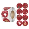 Weihnachtsaufkleber Rolle 500 Stück Papier Sticker rund 3,8 Produktbild-Vorschau 4