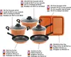 Herzberg HG-04838: 9 Pieces of Non-Stick Copper Cookware Voir les images du produit 14