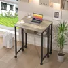 Klappbarer Schreibtisch 63 cm mit Rollen Sandeiche Produktbild-Vorschau 7
