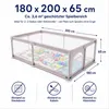 Laufstall Baby mit Matratze, Laufgitter Baby 200x180cm XXL, Produktbild-Vorschau 12