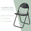 H.J WeDoo Lot de 12 chaises pliantes noires Cadre Voir les images du produit 5
