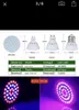 A collage of product images and specifications for LED grow lights, including diagrams of different bulb bases and examples of the lights in use. Anteprima dell’immagine prodotto