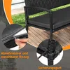 Eikuavons Polyrattan Gartenbank Schwarz 2-Sitzer mit Produktbild-Vorschau 6