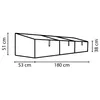 Pařeniště Vitavia Gaia polykarbonát 3x 180 x 53 x 38/51 cm Náhled obrázku produktu 2