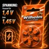 60 x WILHELM Hörgerätebatterien Typ 13 orange Produktbild-Vorschau 5