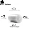 A roll of bubble wrap is shown with informational icons and text around it. Produktbild-Vorschau