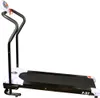 A side view of a black and white electric treadmill against a white background. Náhled obrázku produktu
