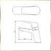 Technical drawing of a faucet with dimensions. Podgląd zdjęcia produktu