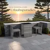tectake® Aluminium Rattanset Hamburg wetterfest und Produktbild-Vorschau 7