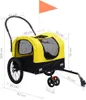 vidaXL Remorque vélo 2 en 1 pour chiens et poussette Jaune Voir les images du produit 7