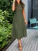 ASKSA Damen Elegant Kleid Maxikleid A-Linie Swing Boho Produktbild-Vorschau 3