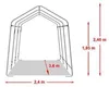 Garagenzelt Lagerzelt 2,4x3,6 m in grau, Produktbild-Vorschau 3