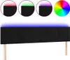 vidaXL LED čelo postele čierne 180x5x78/88 cm Velvet Náhľad obrázku produktu 1