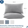 WOLTU Kühlender Kissenbezug 2er Set, Weicher Atmungsaktiv Produktbild-Vorschau 2