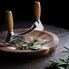 Doppelklinge Edelstahl Wiegemesser mit Schneidebrett, Produktbild-Vorschau 6