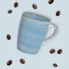 Kaffeebecher 6er Set einfarbig modern Vintage - wie bemalt Produktbild-Vorschau 3