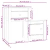 vidaXL Nachttisch Schwarz 79,5x38x65,5 cm Massivholz Kiefer Produktbild-Vorschau 8