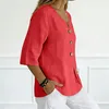 ASKSA - Chemisier en mousseline pour femme, manches 3/4, Voir les images du produit 3