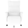vidaXL Relax kreslo s podnožkou biela Imitácia kože Náhľad obrázku produktu 3