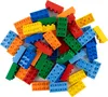 A pile of colorful building blocks on a white background. Produktbild-Vorschau
