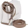 A white Valentino handbag with brown straps and gold hardware is shown against a white background. Náhľad obrázku produktu