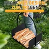 Bettizia Kaminholzregal U-förmig Holzkorb Brennholzständer Produktbild-Vorschau 3