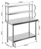 Wiltec tavolo da lavoro in acciaio inox 120x60x145cm Tavolo Anteprima dell’immagine prodotto 5
