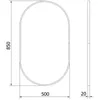 Mexen Loft lustro łazienkowe owalne 85 x 50 cm, rama złota Náhled obrázku produktu 6