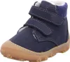 A single navy blue child's boot with a brown sole and white stitching is shown against a white background. Anteprima dell’immagine prodotto