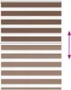 vidaXL Dvojitá roleta Hnědá 100x100 cm Šířka látky 95,9 cm Náhled obrázku produktu 3