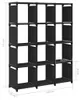 vidaXL Cube Shelf 12 priehradiek Black 103x30x141 cm Látka Náhľad obrázku produktu 7