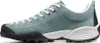 Scarpa Mojito Schuh in grünem Wildleder mit weißer Sohle und schwarzen Gummielementen Anteprima dell’immagine prodotto