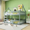 A children's bunk bed set up in a bedroom with toys and decor. Náhled obrázku produktu