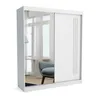 Kleiderschrank MIKE 160 WHITE, 160x60x215 cm mit Spiegel Produktbild-Vorschau 1