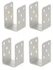 Aqbau 4er Set U-Pfostenträger zum Aufschrauben 60 mm – Produktbild-Vorschau 1
