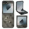 A collage of images showing a flip phone case with a Guess logo pattern. Náhľad obrázku produktu