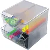 deflecto Organisationsbox Cube, 4 Schubladen, glasklar Produktbild-Vorschau 1