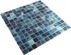 Glas Schwimmbad Mosaik Baltic Blau Türkis 25x25mm Produktbild-Vorschau 3