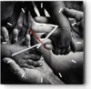 Wanduhr - Quadrat - Glasuhr - Hände Toleranz Gemeinschaft - Produktbild-Vorschau 1