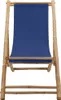 vidaXL Liegestuhl Bambus und Canvas Marineblau Produktbild-Vorschau 1