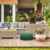 Relaxdays aufblasbarer Hocker, Outdoor Pouf für Garten, Produktbild-Vorschau 2